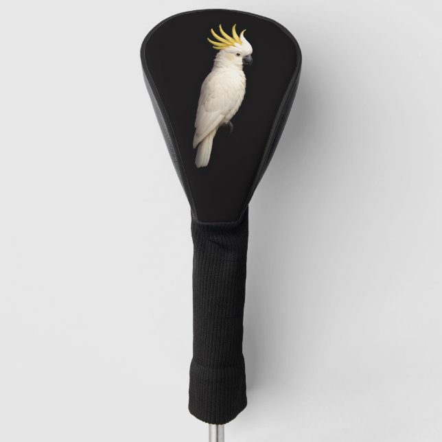 Black 4 Luxe Golf Driver Cover, Crested Cockatoo Headcover (Vorderseite)
