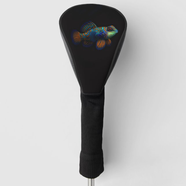 Black 4 Luxe Golf Driver Cover, Dragonet Mandarin Headcover (Vorderseite)