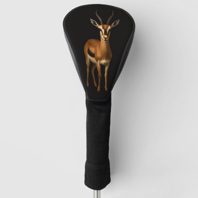 Black 4 Luxe Golf Driver Cover, Elegant Gazella Golf Headcover (Vorderseite)