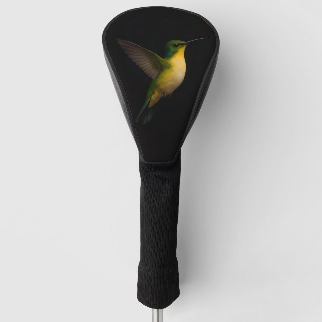 Black 4 Luxe Golf Driver Cover, Flying Hummingbird Headcover (Vorderseite)