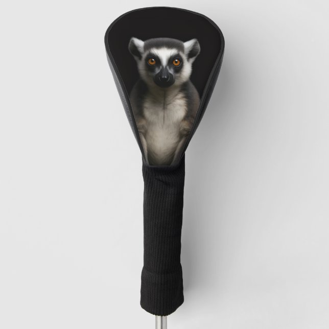 Black 4 Luxe Golf Driver Cover, Gentle Lemur Headcover (Vorderseite)