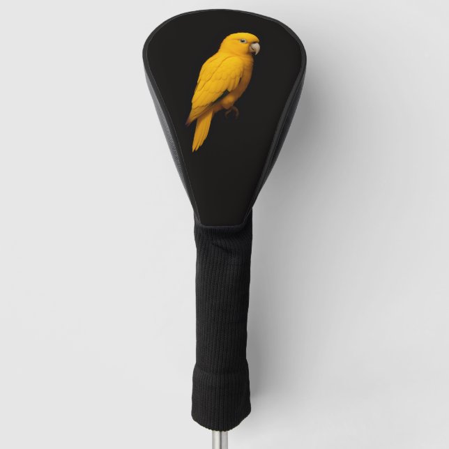 Black 4 Luxe Golf Driver Cover, Golden Parakeet Headcover (Vorderseite)