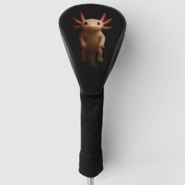 Black 4 Luxe Golf Driver Cover, Mexican Axolotl Golf Headcover