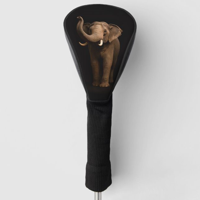 Black 4 Luxe Golf Driver Cover, Mighty Elephant Golf Headcover (Vorderseite)