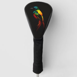 Black 4 Luxe Golf Driver Cover, Rainbow Bird Golf Headcover