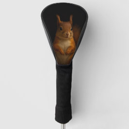 Black 4 Luxe Golf Driver Cover, Red Squirrel Golf Headcover