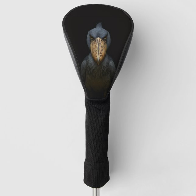 Black 4 Luxe Golf Driver Cover, Shoebill Bird Golf Headcover (Vorderseite)