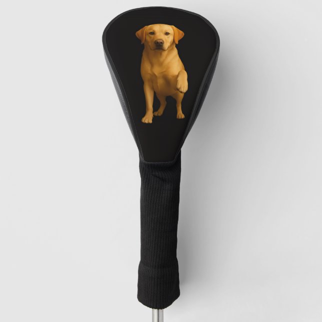 Black 4 Luxe Golf Driver Cover, Tender Labrador Headcover (Vorderseite)