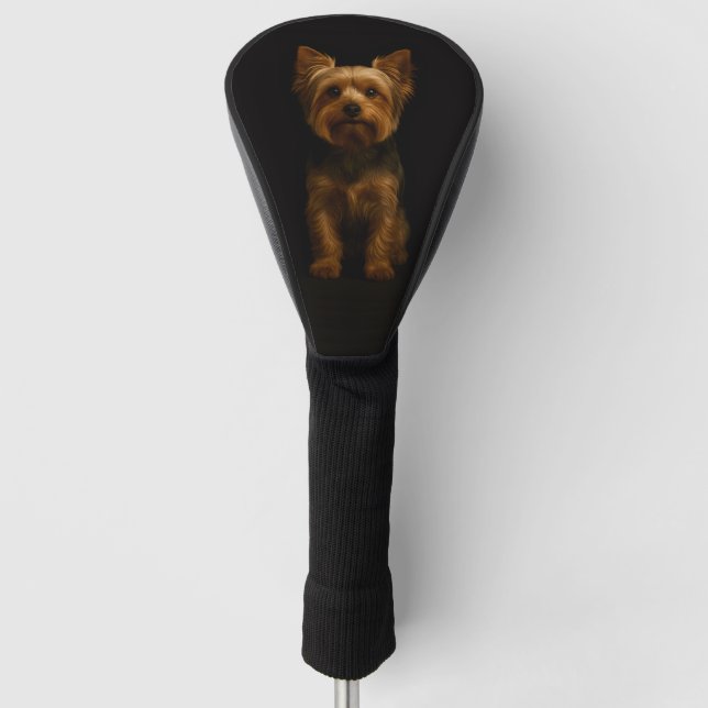 Black 4 Luxe Golf Driver Cover, Yorkshire Terrier Headcover (Vorderseite)