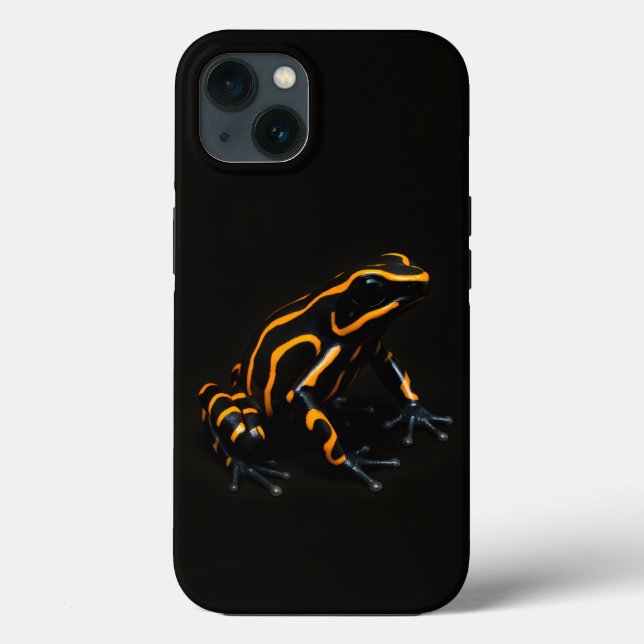 Black 4 Luxe iPhone 13 Case, Black Orange Frog Case-Mate iPhone Hülle (Rückseite)