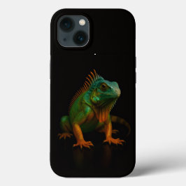 Black 4 Luxe iPhone 13 case, Green Iguana Case-Mate iPhone Hülle
