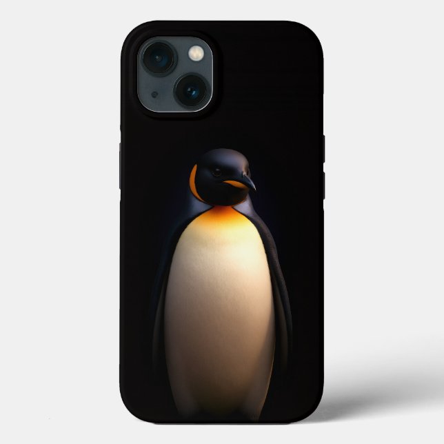 Black 4 Luxe iPhone 13 Case, Kaiser Penguin Case-Mate iPhone Hülle (Rückseite)