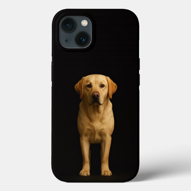 Black 4 Luxe iPhone 13, Minimalist Labrador Case-Mate iPhone Hülle (Rückseite)