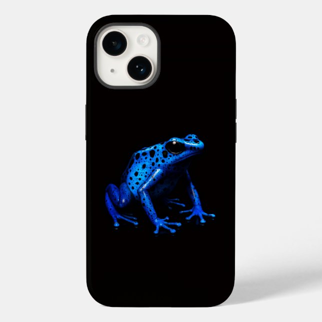 Black 4 Luxe iPhone 14 Case-Mate, Blue Frog Case-Mate iPhone 14 Hülle (Rückseite)