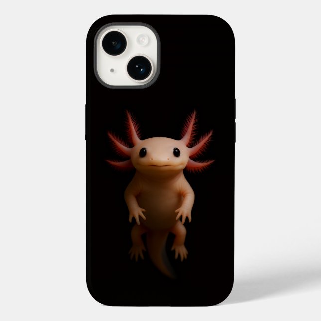 Black 4 Luxe iPhone 14 Case-Mate, Mexican Axolotl Case-Mate iPhone 14 Hülle (Rückseite)