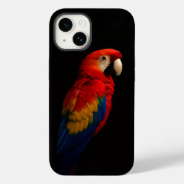 Black 4 Luxe iPhone 14 Case-Mate, Scarlet Parrot Case-Mate iPhone 14 Hülle
