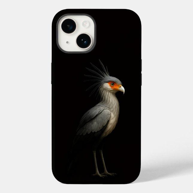 Black 4 Luxe iPhone 14 Case-Mate, Secretarybird Case-Mate iPhone 14 Hülle (Rückseite)
