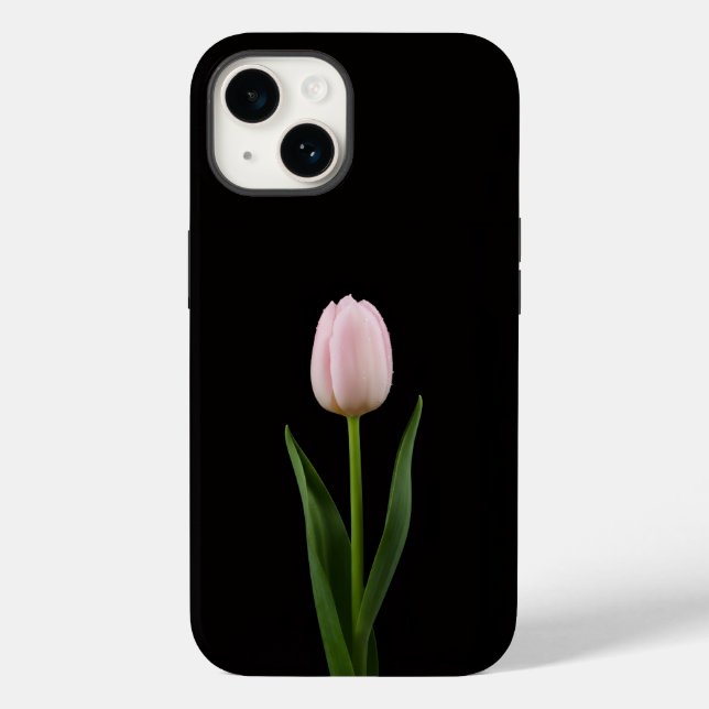 Black 4 Luxe iPhone 14 Mate, Blush Pink Tulip Case-Mate iPhone 14 Hülle (Rückseite)