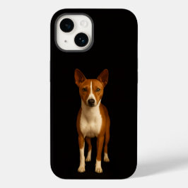 Black 4 Luxe iPhone 14 Mate, Classy Basenji Dog Case-Mate iPhone 14 Hülle
