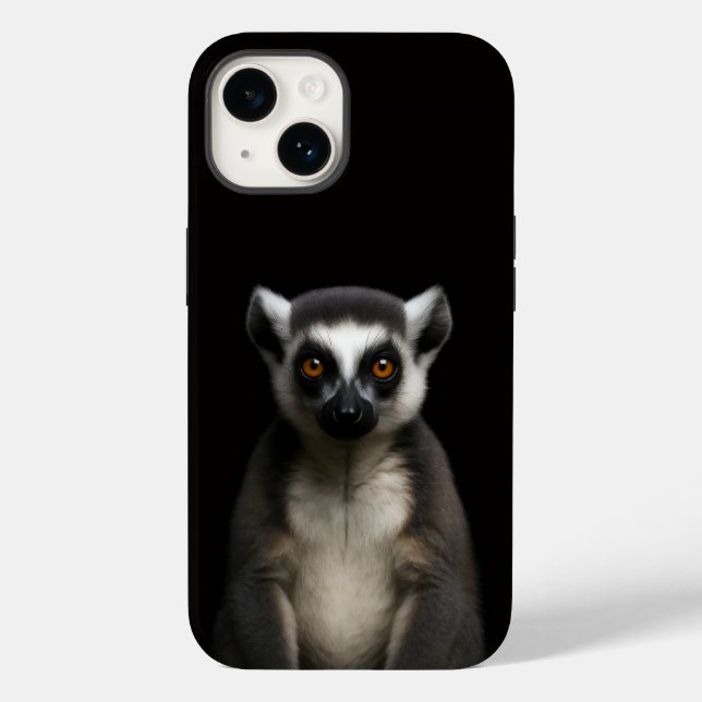 Black 4 Luxe iPhone 14 Mate, Gentle Lemur Case-Mate iPhone 14 Hülle (Rückseite)