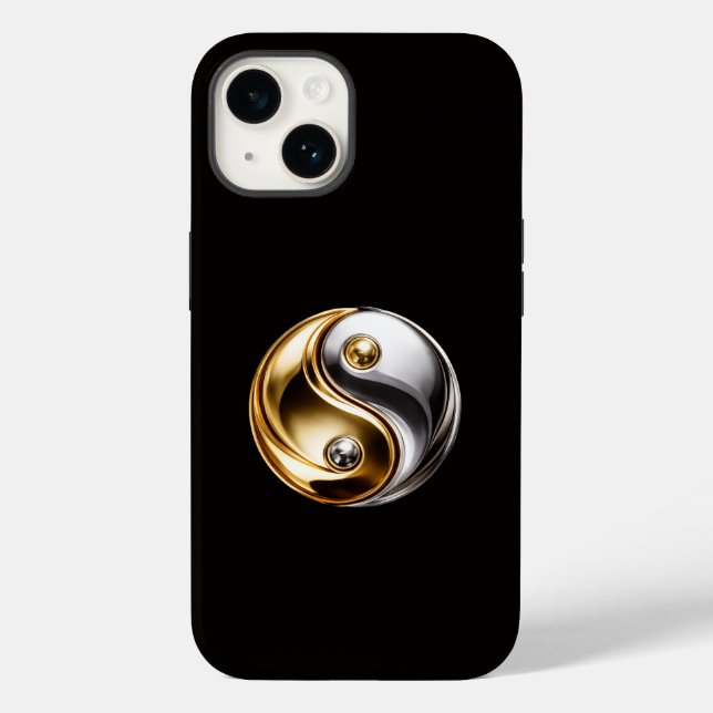 Black 4 Luxe iPhone 14 Mate, Harmony Yin Yang Case-Mate iPhone 14 Hülle (Rückseite)