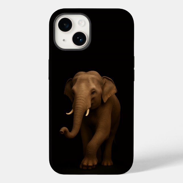 Black 4 Luxe iPhone 14 Mate, Indian Elephant Case-Mate iPhone 14 Hülle (Rückseite)