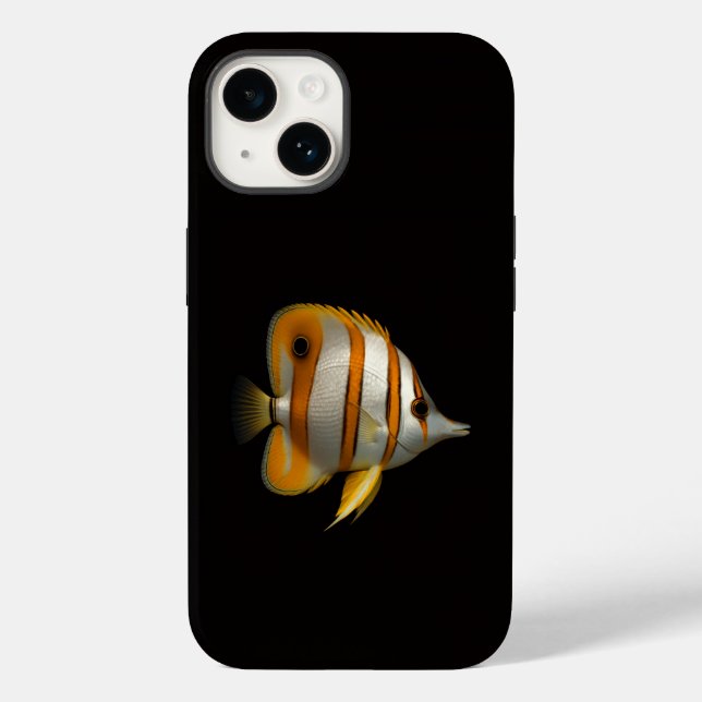Black 4 Luxe iPhone 14 Mate, Reef Butterflyfish Case-Mate iPhone 14 Hülle (Rückseite)