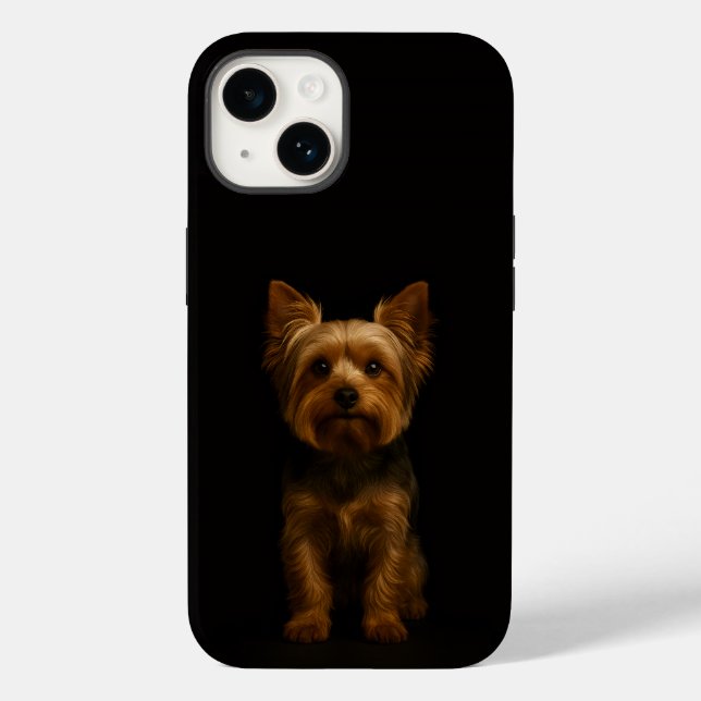 Black 4 Luxe iPhone 14 Mate, Yorkshire Terrier Case-Mate iPhone 14 Hülle (Rückseite)