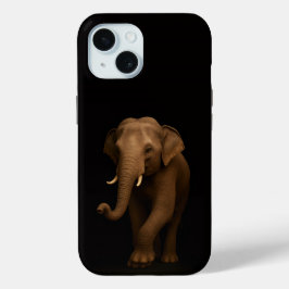 Black 4 Luxe iPhone 15 Case, Indian Elephant Case-Mate iPhone Hülle