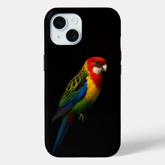 Black 4 Luxe iPhone 15 Case-Mate, Eastern Rosella Case-Mate iPhone Hülle (Rückseite)