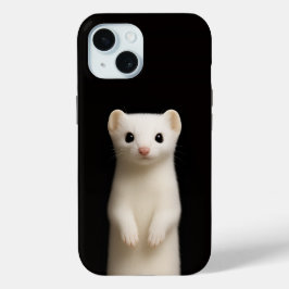Black 4 Luxe iPhone 15 Case, Stylish Ermine Case-Mate iPhone Hülle