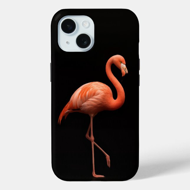 Black 4 Luxe iPhone 15 Mate, rosa Flamingo Case-Mate iPhone Hülle (Rückseite)