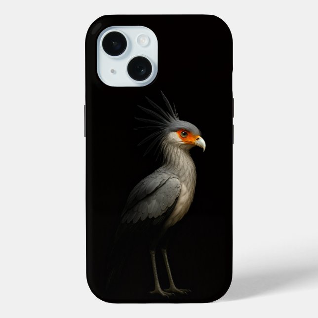 Black 4 Luxe iPhone 15 Mate, Secretarybird Case-Mate iPhone Hülle (Rückseite)