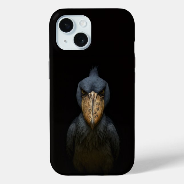 Black 4 Luxe iPhone 15 Mate, Shoebill Bird Case-Mate iPhone Hülle (Rückseite)