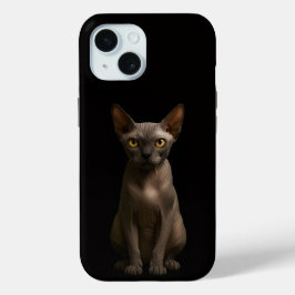 Black 4 Luxe iPhone 15 Mate, Sphynx Cat Case-Mate iPhone Hülle