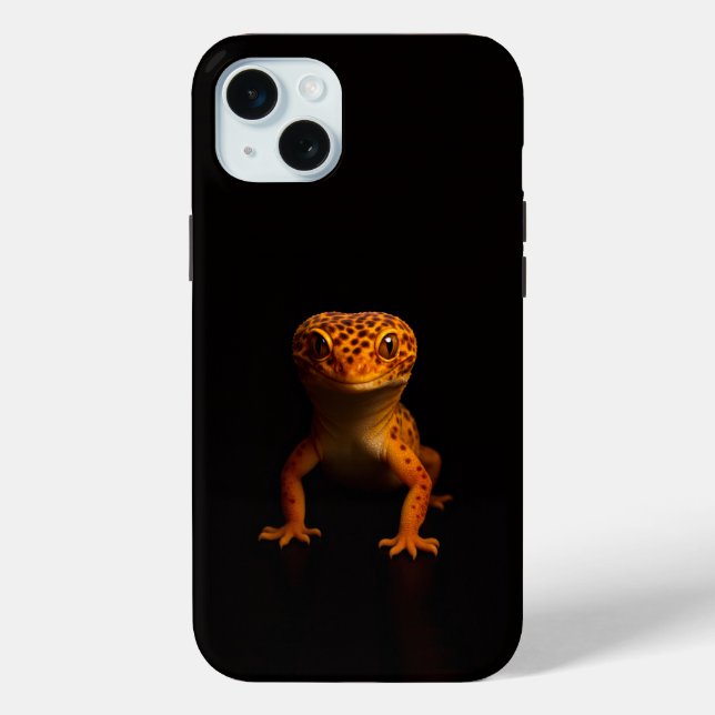 Black 4 Luxe iPhone 15 Plus, Leopard Gecko Case-Mate iPhone Hülle (Rückseite)