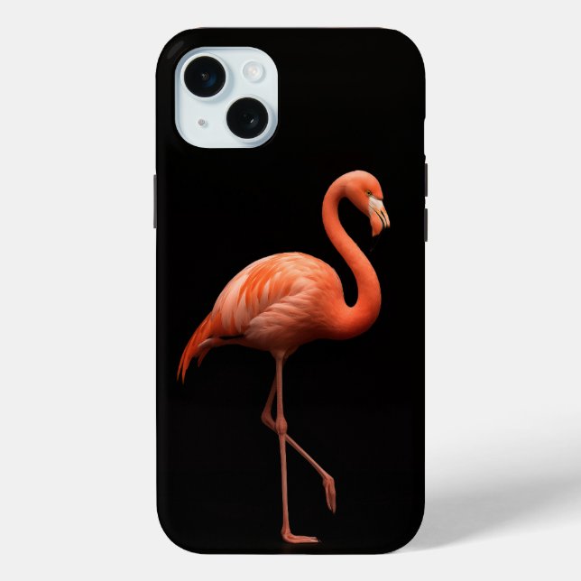 Black 4 Luxe iPhone 15 Plus, rosa Flamingo Case-Mate iPhone Hülle (Rückseite)