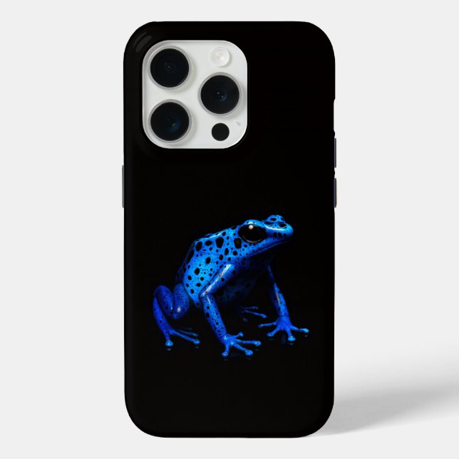 Black 4 Luxe iPhone 15 Pro Mate, Blue Frog Case-Mate iPhone Hülle (Rückseite)