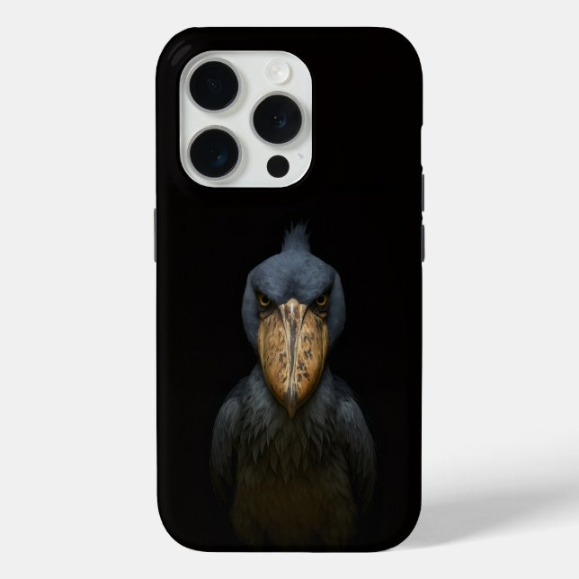 Black 4 Luxe iPhone 15 Pro Mate, Shoebill Bird Case-Mate iPhone Hülle (Rückseite)