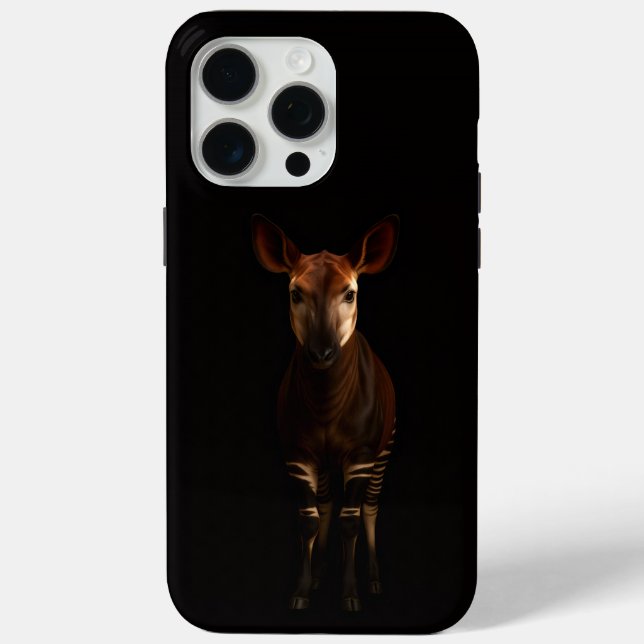 Black 4 Luxe iPhone 15 Pro Max, Forest Okapi Case-Mate iPhone Hülle (Rückseite)