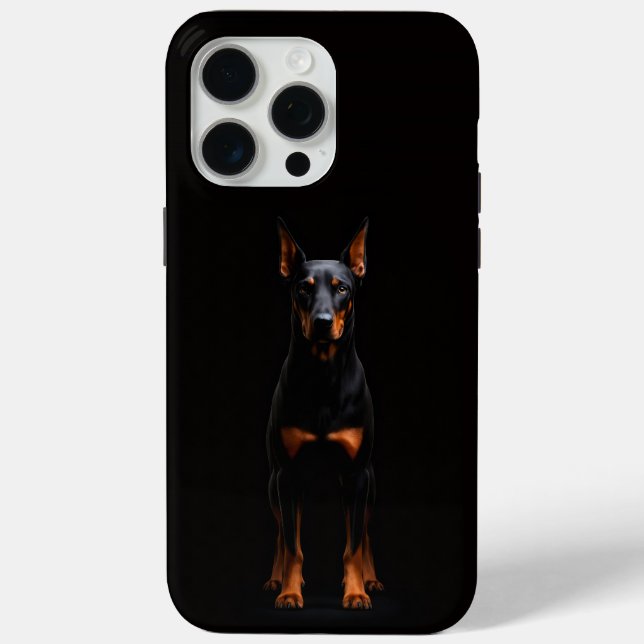 Black 4 Luxe iPhone 15 Pro Max, Guardian Doberman Case-Mate iPhone Hülle (Rückseite)