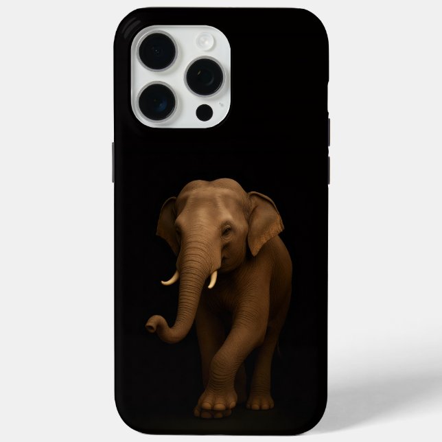 Black 4 Luxe iPhone 15 Pro Max, Indian Elephant Case-Mate iPhone Hülle (Rückseite)