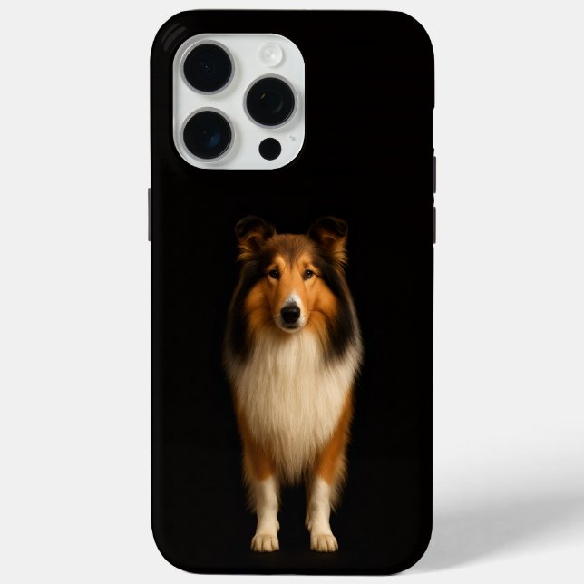 Black 4 Luxe iPhone 15 Pro Max, Loyal Collie Dog Case-Mate iPhone Hülle (Rückseite)