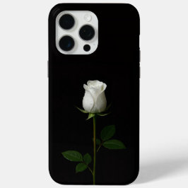 Black 4 Luxe iPhone 15 Pro Max, Pure White Rose Case-Mate iPhone Hülle