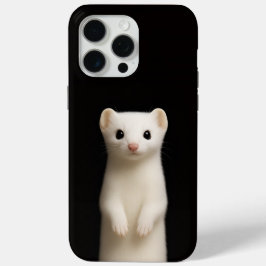 Black 4 Luxe iPhone 15 Pro Max, Stylish Ermine Case-Mate iPhone Hülle