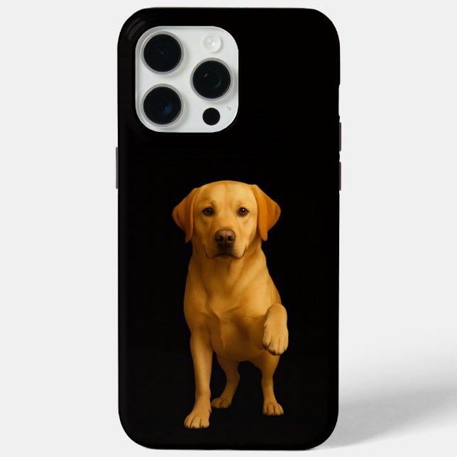 Black 4 Luxe iPhone 15 Pro Max, Tender Labrador Case-Mate iPhone Hülle (Rückseite)