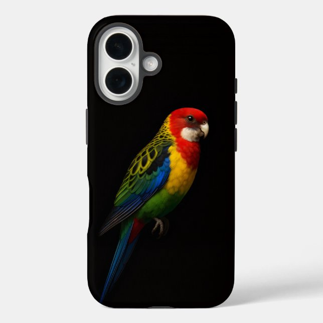 Black 4 Luxe iPhone 16 Case-Mate, Eastern Rosella Hülle (Rückseite)