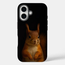 Black 4 Luxe iPhone 16 Case-Mate, Red Squirrel