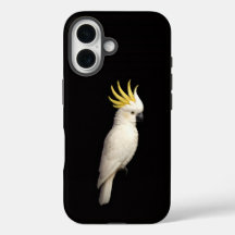 Black 4 Luxe iPhone 16 Mate, Crested Cockatoo
