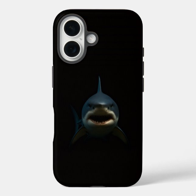 Black 4 Luxe iPhone 16 Mate, Great White Shark Hülle (Rückseite)